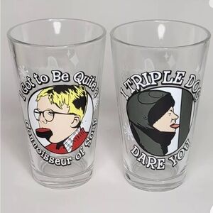 A Christmas Story 2 set Tumblers, drink wear, glasses. Ralphie and Flick